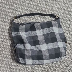Plaid Black‎ and Gray Women's Hobo Bag